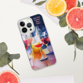 Wine Glasses Evening Backyard Party - iPhone Case